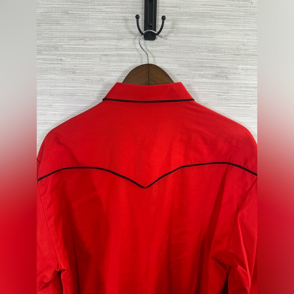 Men’s Vintage Roper Red Pearl Snap Mandolin Embroidered Button Down 2XL - Picture 3 of 13